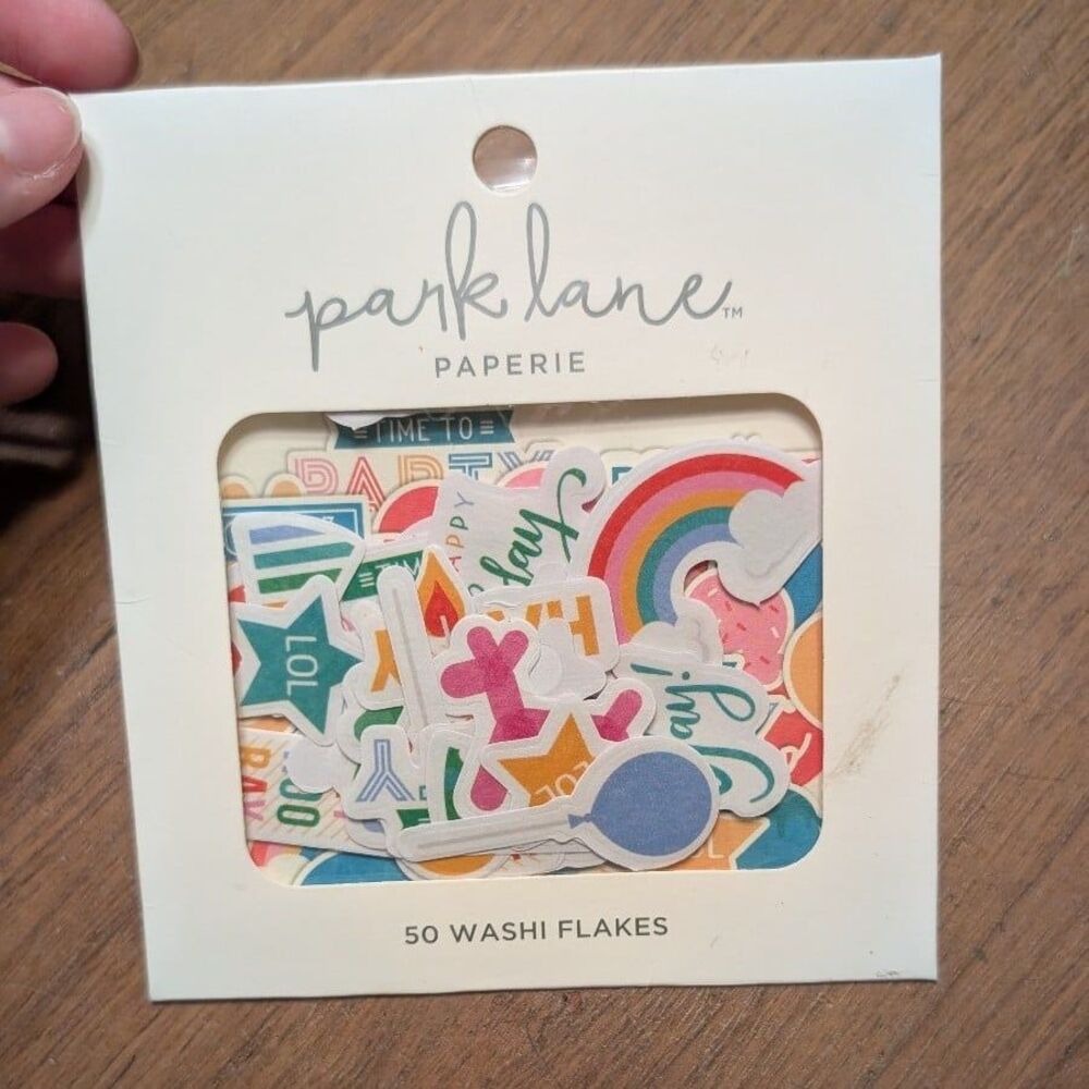NIB Park Lane Paperie 50 Washi Flakes Scrapbooking Deocrations Birthday Party